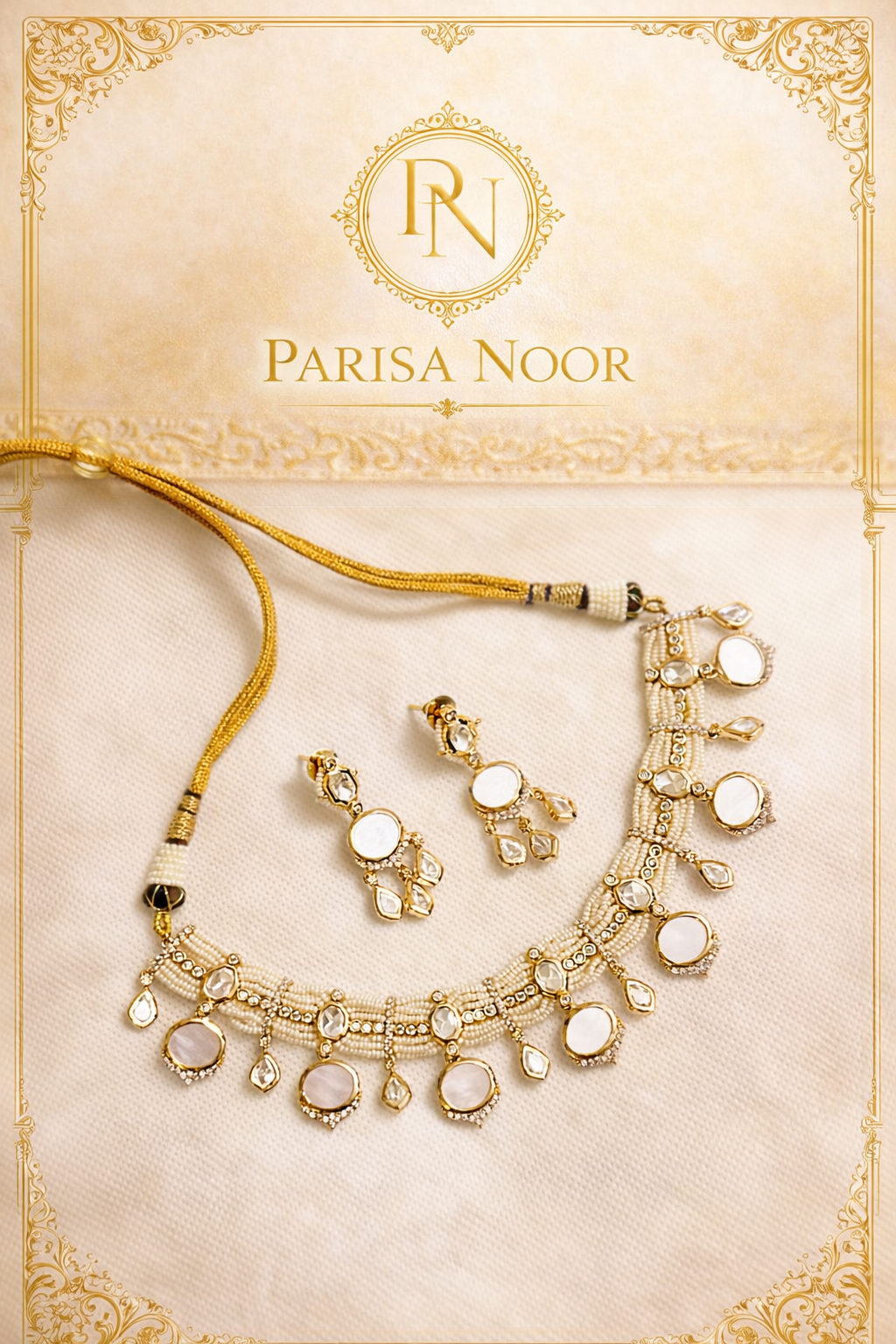 Moni Luxury Moissanite Mother of Pearl Necklace Set