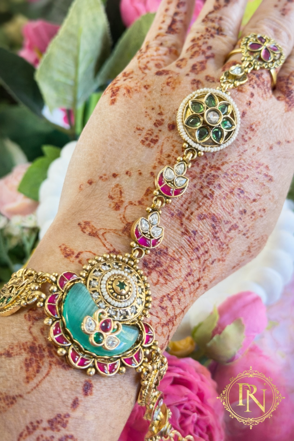 Ayla Heritage Haatphool Hand Harness Ring