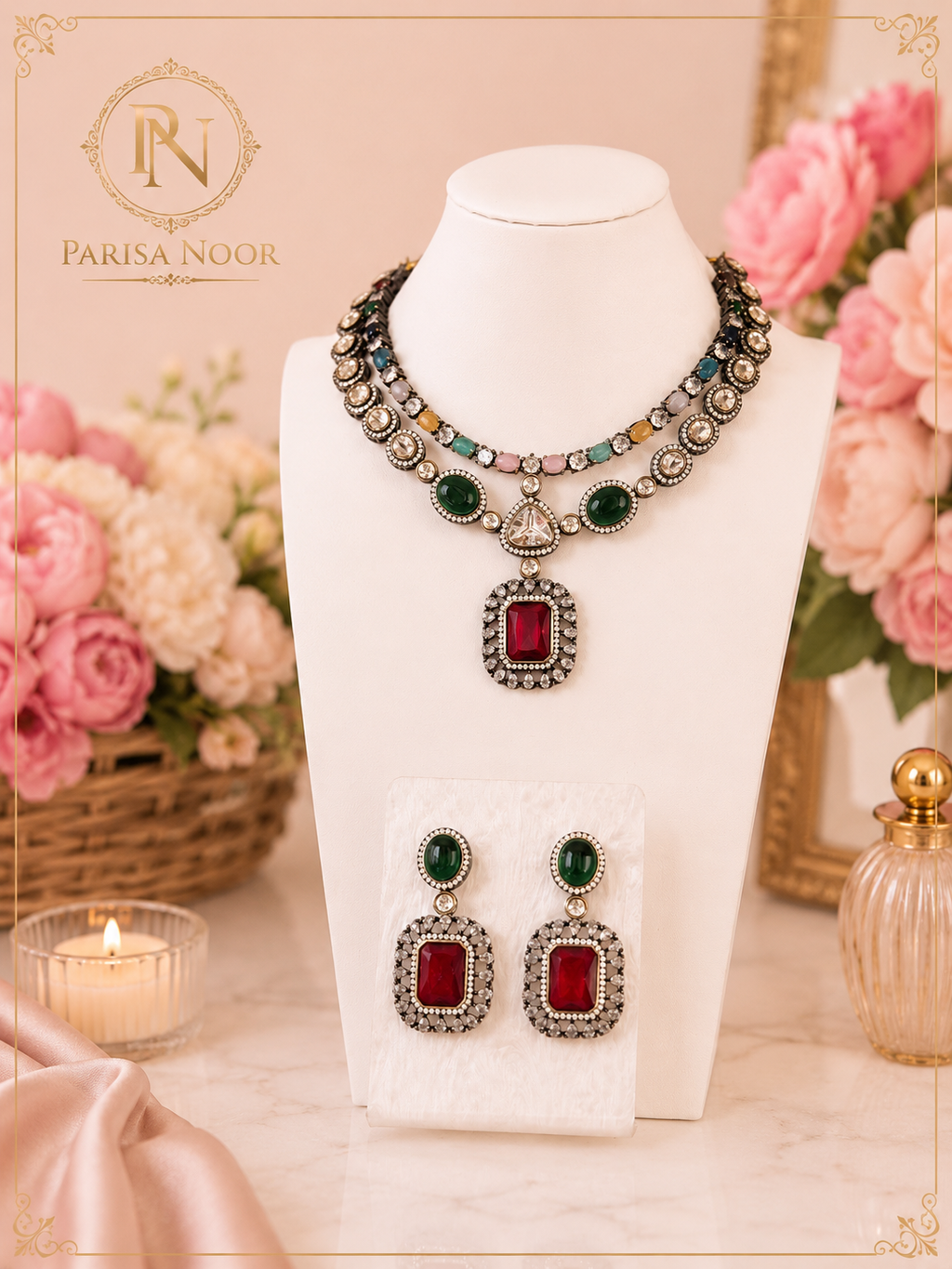 Madhuri Bollywood Designer Kundan Necklace Set