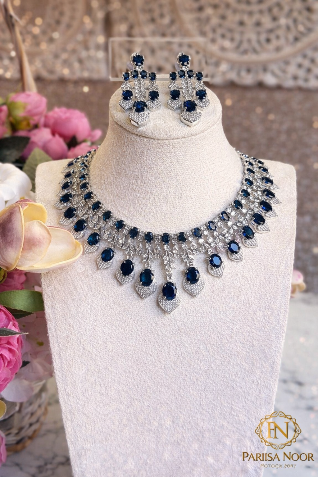 Midnight Sapphire Royal Blue Necklace Set