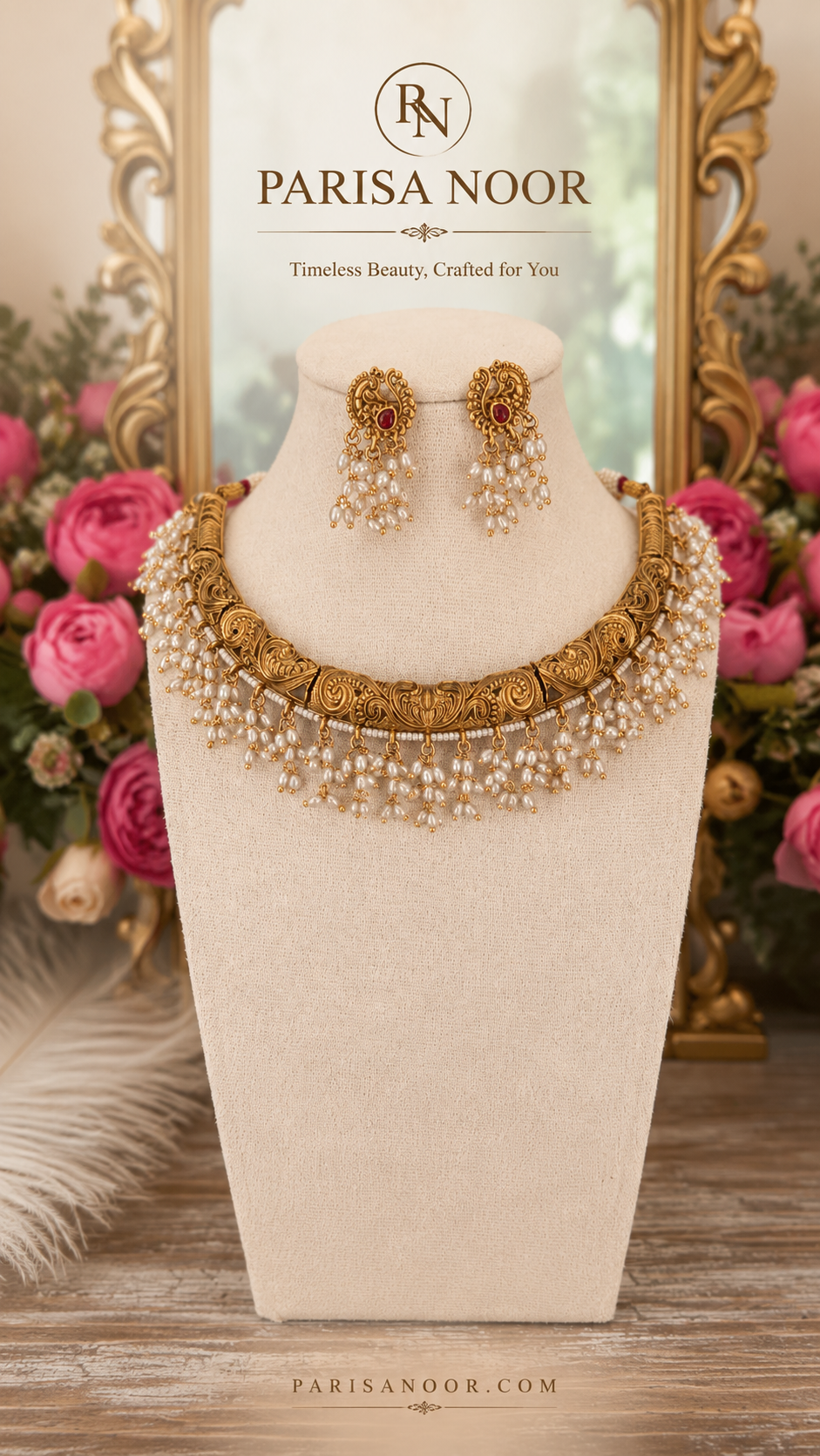Suhana Heritage Pearl Necklace Set