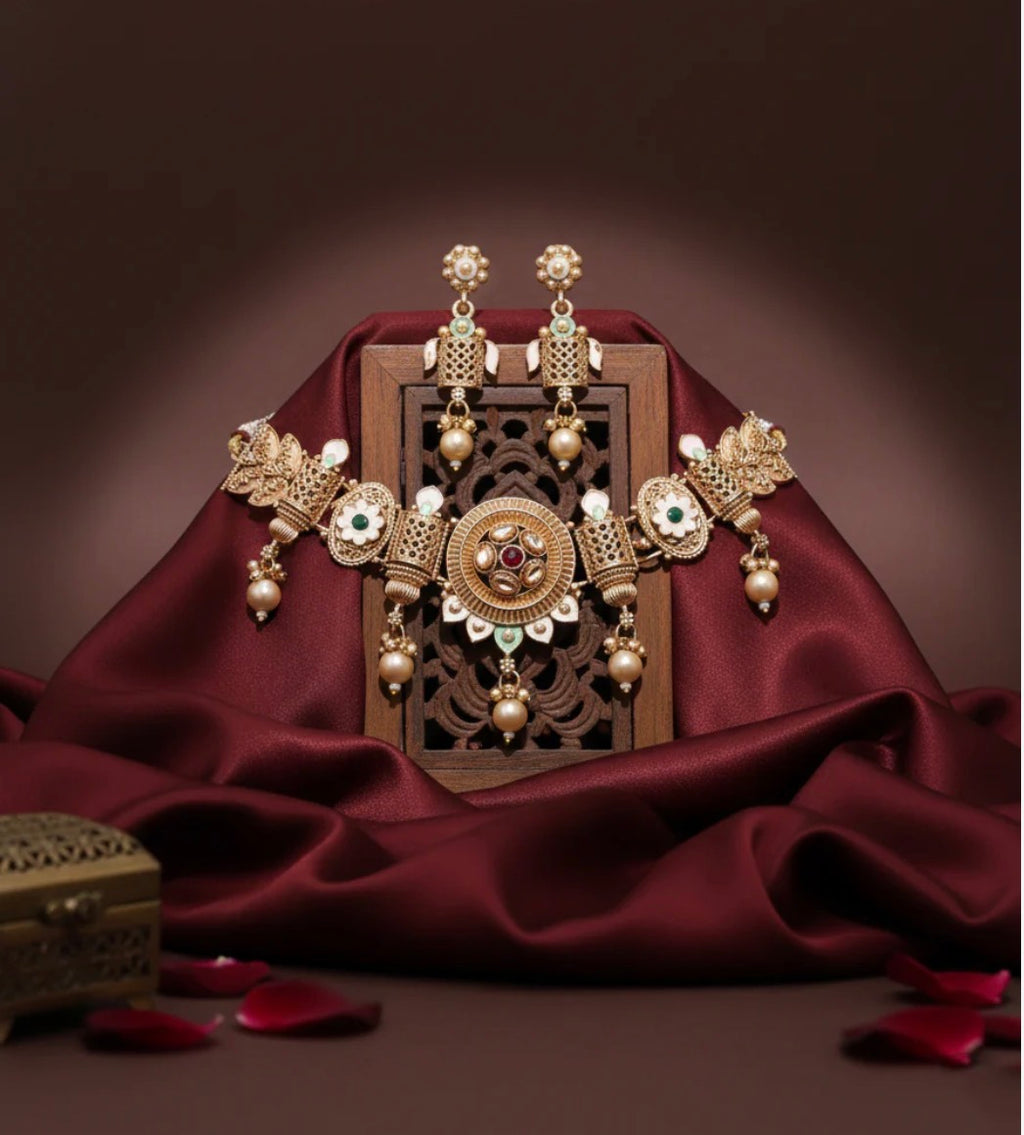 Meera Heritage Necklace Set with Earring