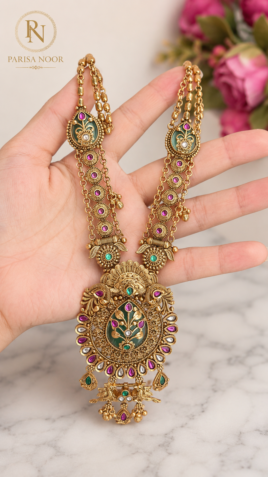 Janvi Royal Rajwadi Heritage Long Necklace Set