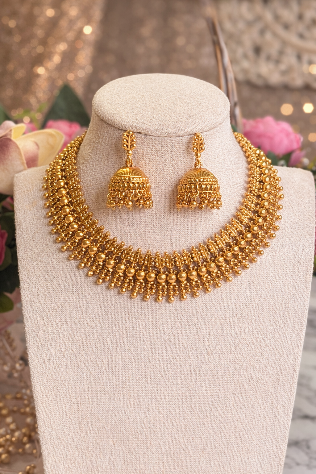 Brinda Gold Necklace Set
