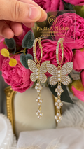 Seraphina Crystal Butterfly Drop Earrings – Clearance Sale