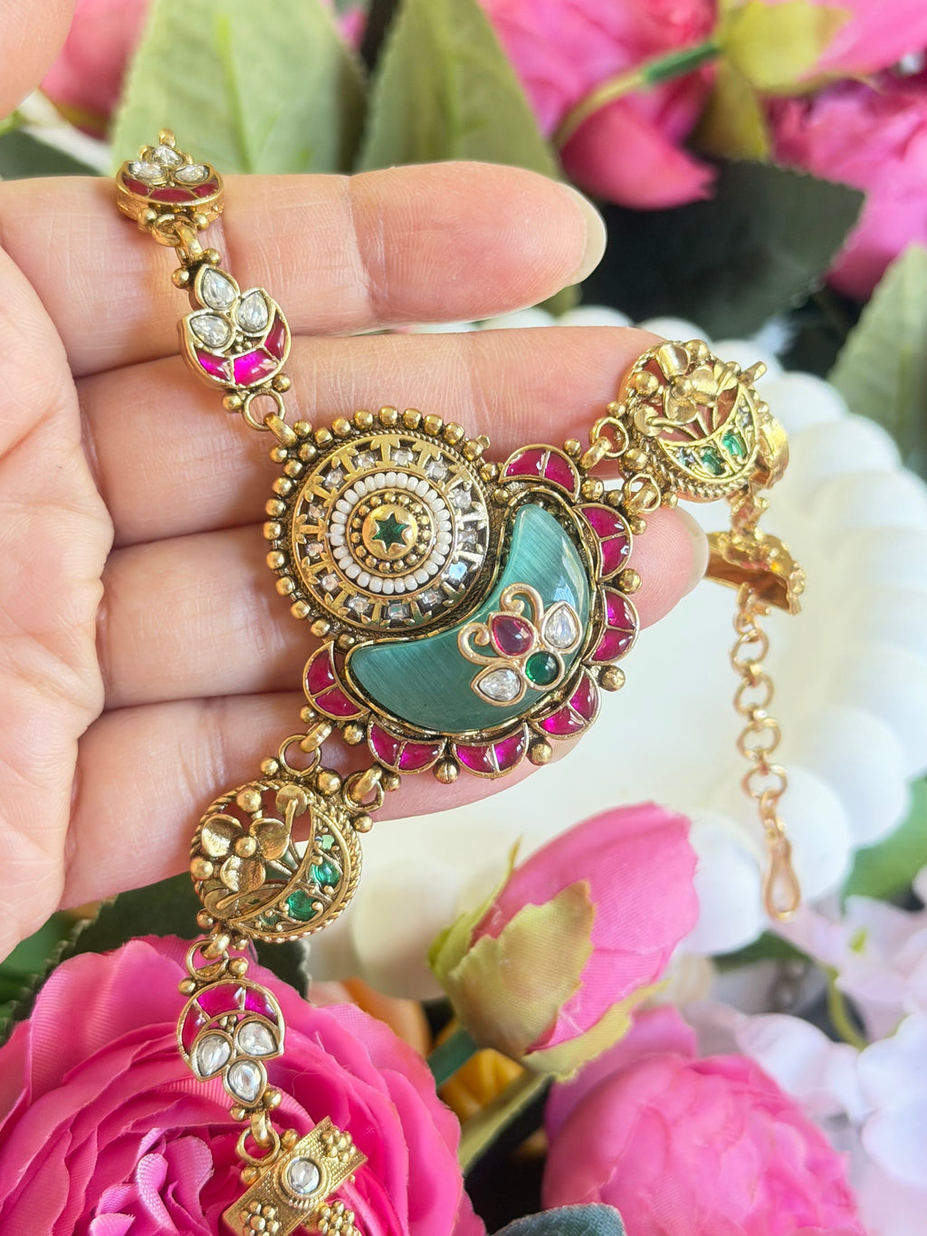 Ayla Heritage Haatphool Hand Harness Ring