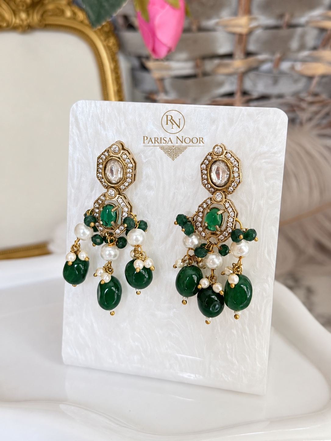 Arabella Victorian Emerald Designer Long Mala