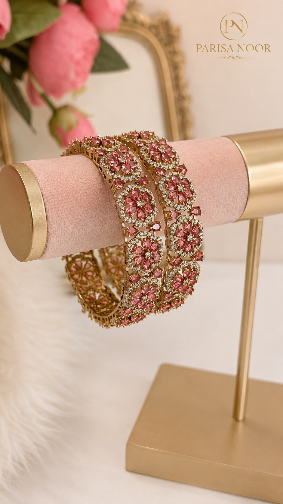 Arezia Premium Victorian AD Wine Red Bangles