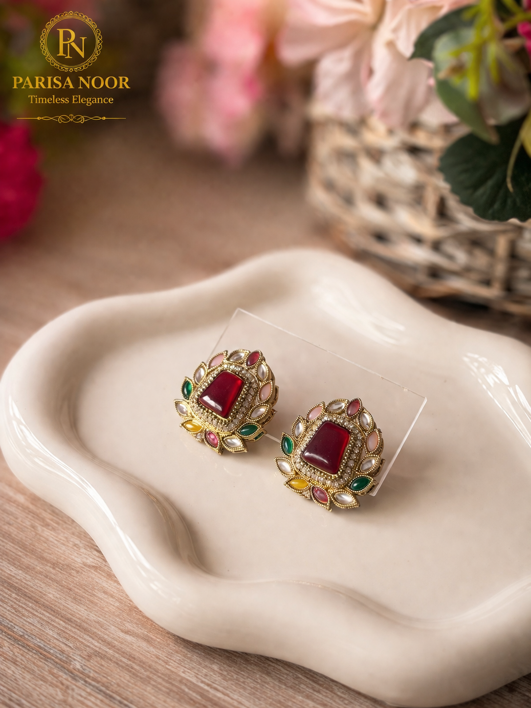 Salama Multi Stud Designer Earrings