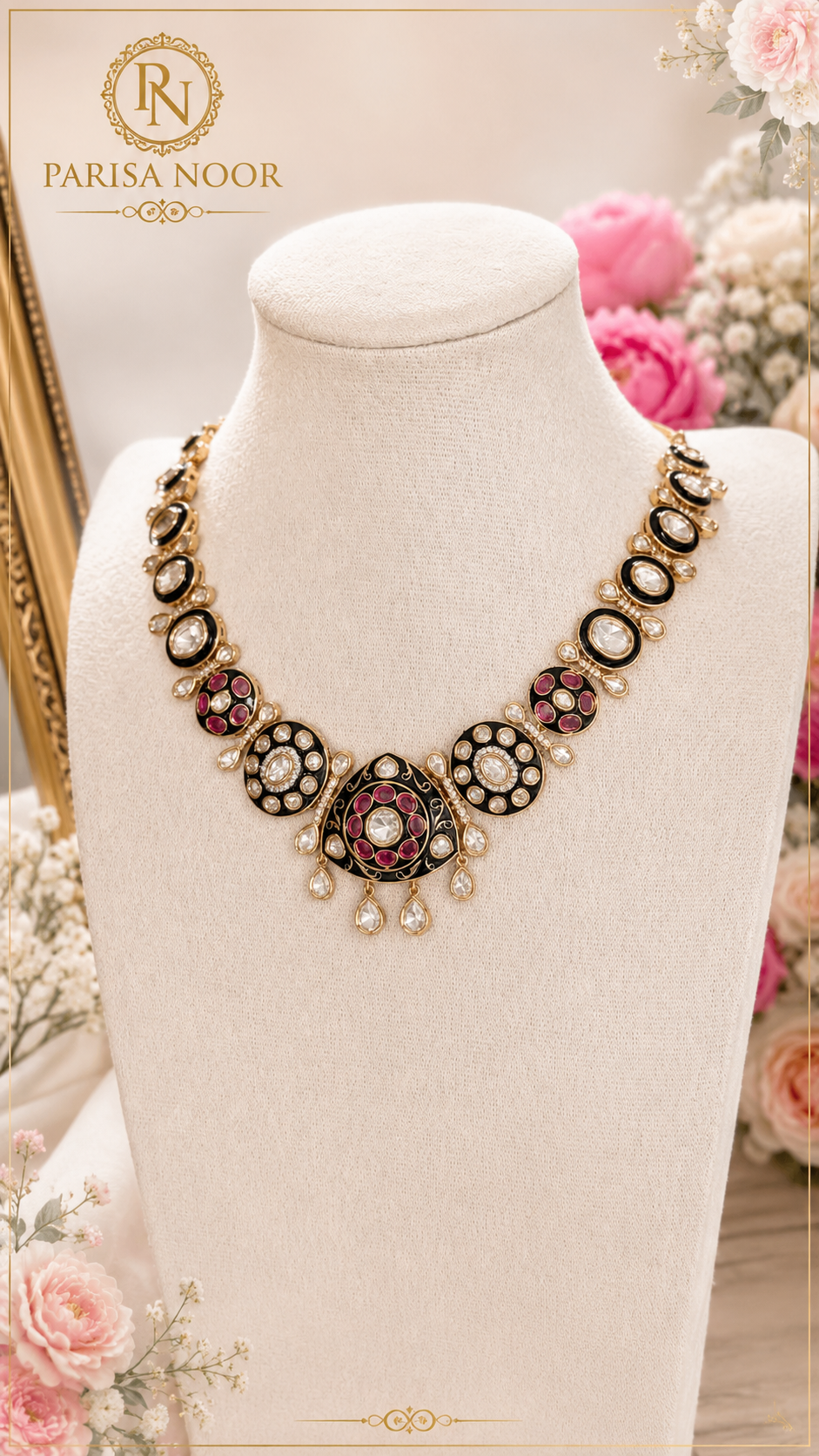Nayra Premium Moissanite Heritage Necklace Set
