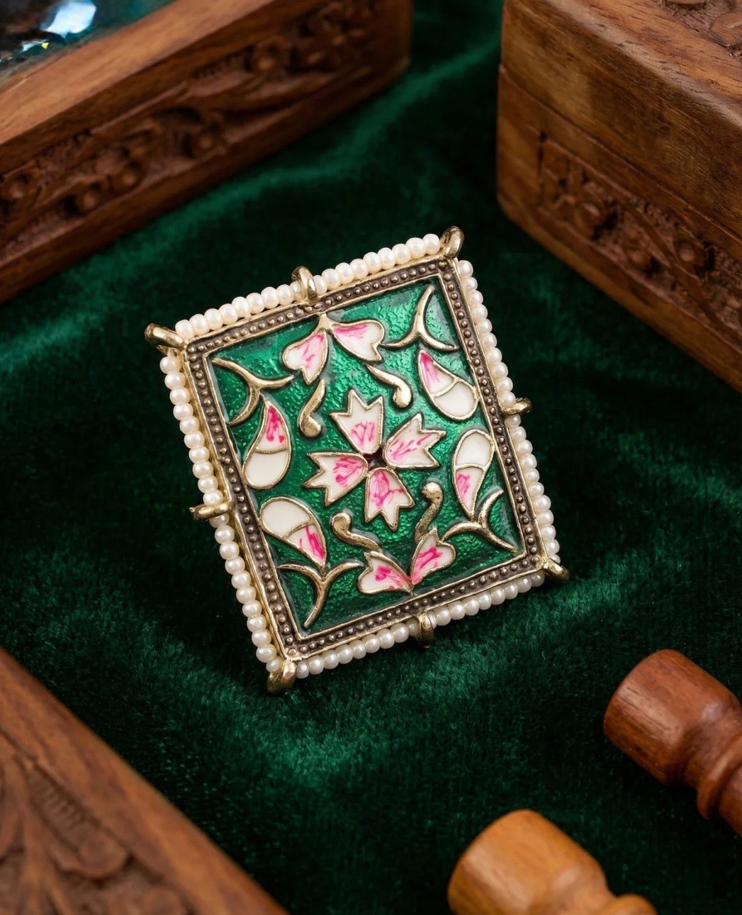 Laziz Meenakari Ethnic Ring