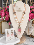 Arabella Blush Pink Victorian Designer Long Mala