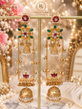 Tarunika Kashmiri Long Ghungru Jhumka Earrings