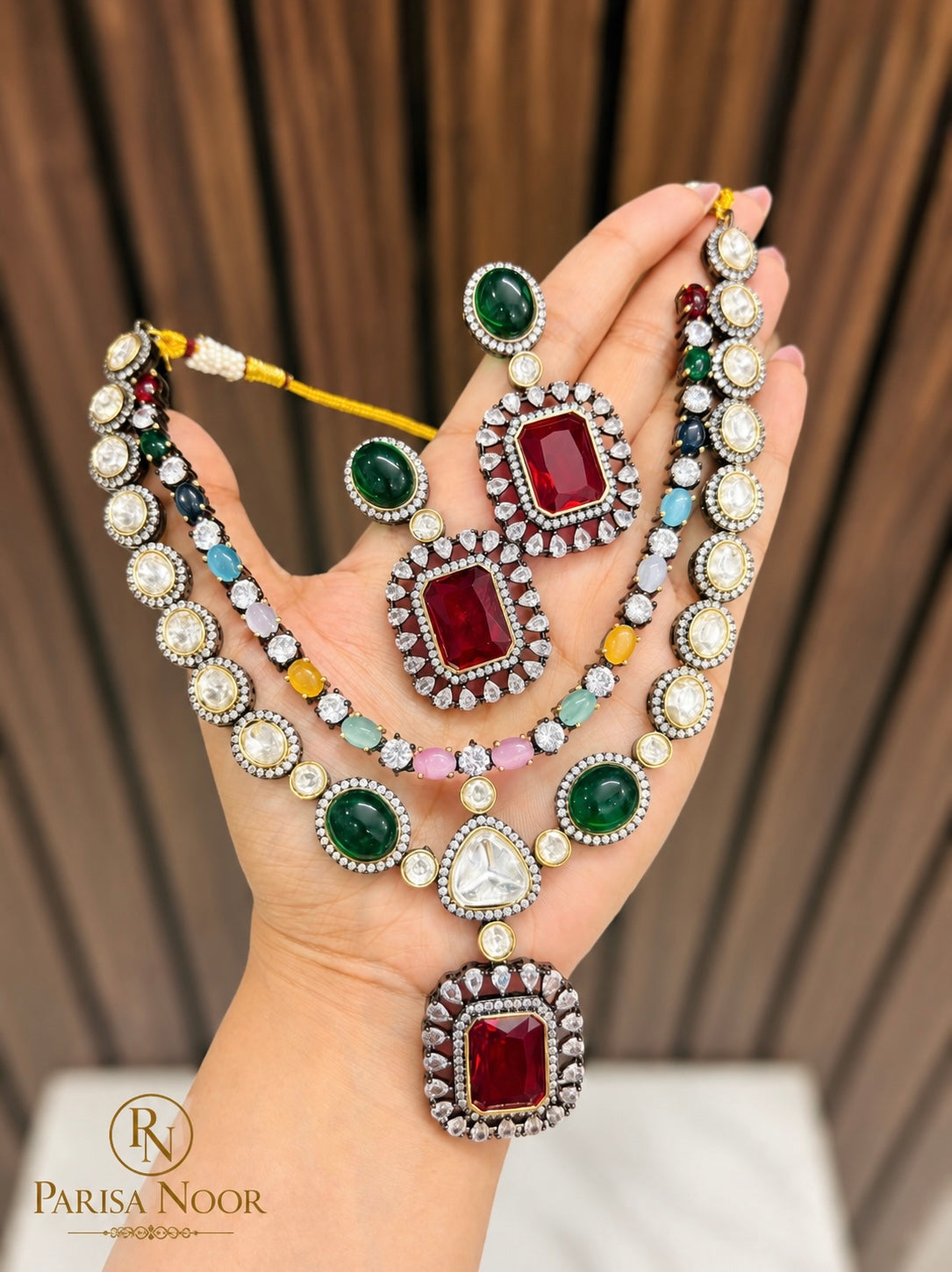 Madhuri Bollywood Designer Kundan Necklace Set