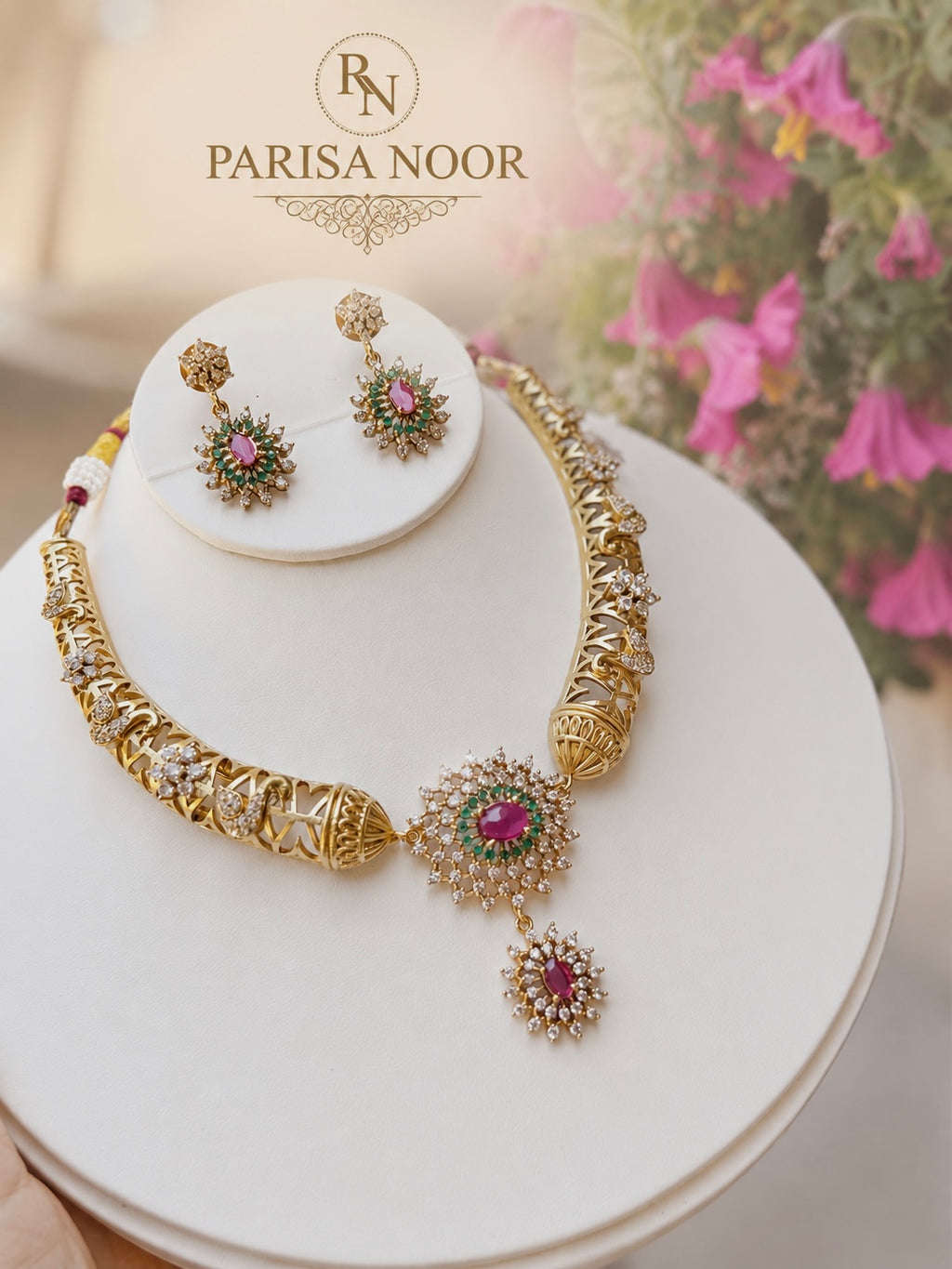 Faiza Luxury Hasli Necklace Set Victorian AD