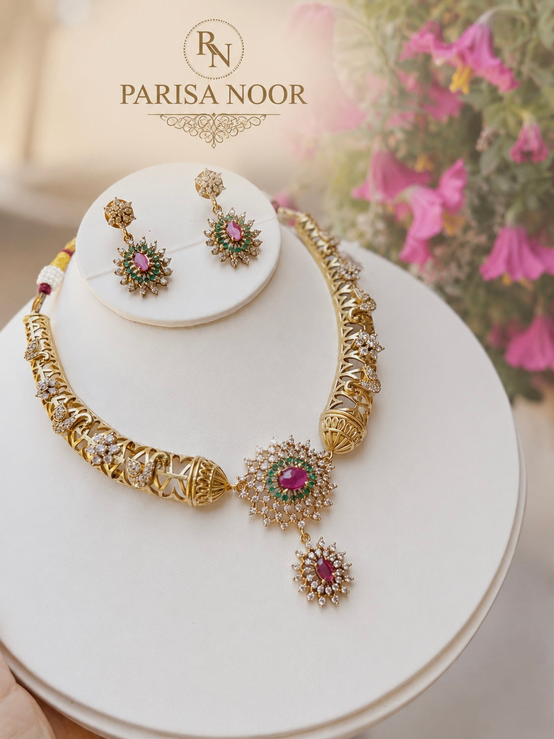 Faiza Luxury Hasli Necklace Set Victorian AD