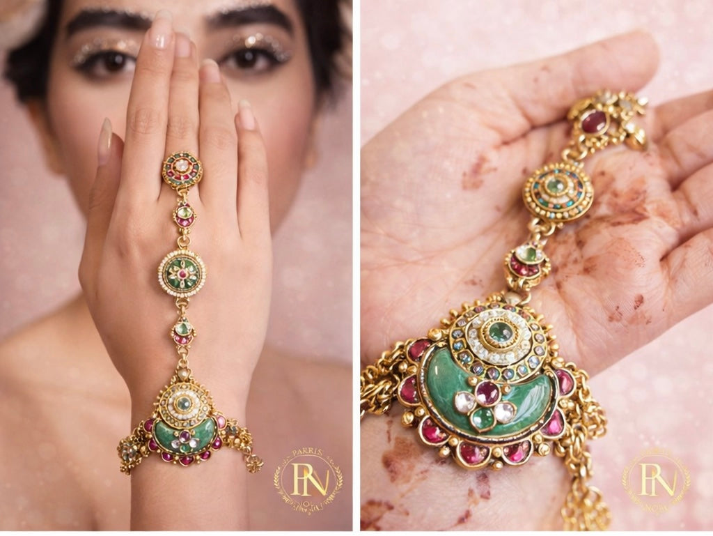 Ayla Heritage Haatphool Hand Harness Ring