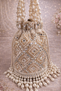 Noor-e-Moti Premium Mirror Potli Ivory