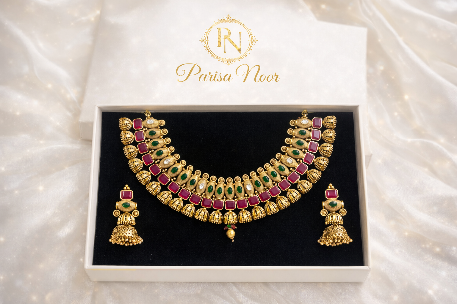 Meher Premium Heritage Necklace Set with Jhumki Earring