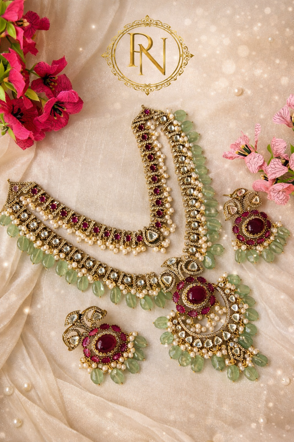 Nina Luxury two Layerd Victorian Premium Kundan Necklace