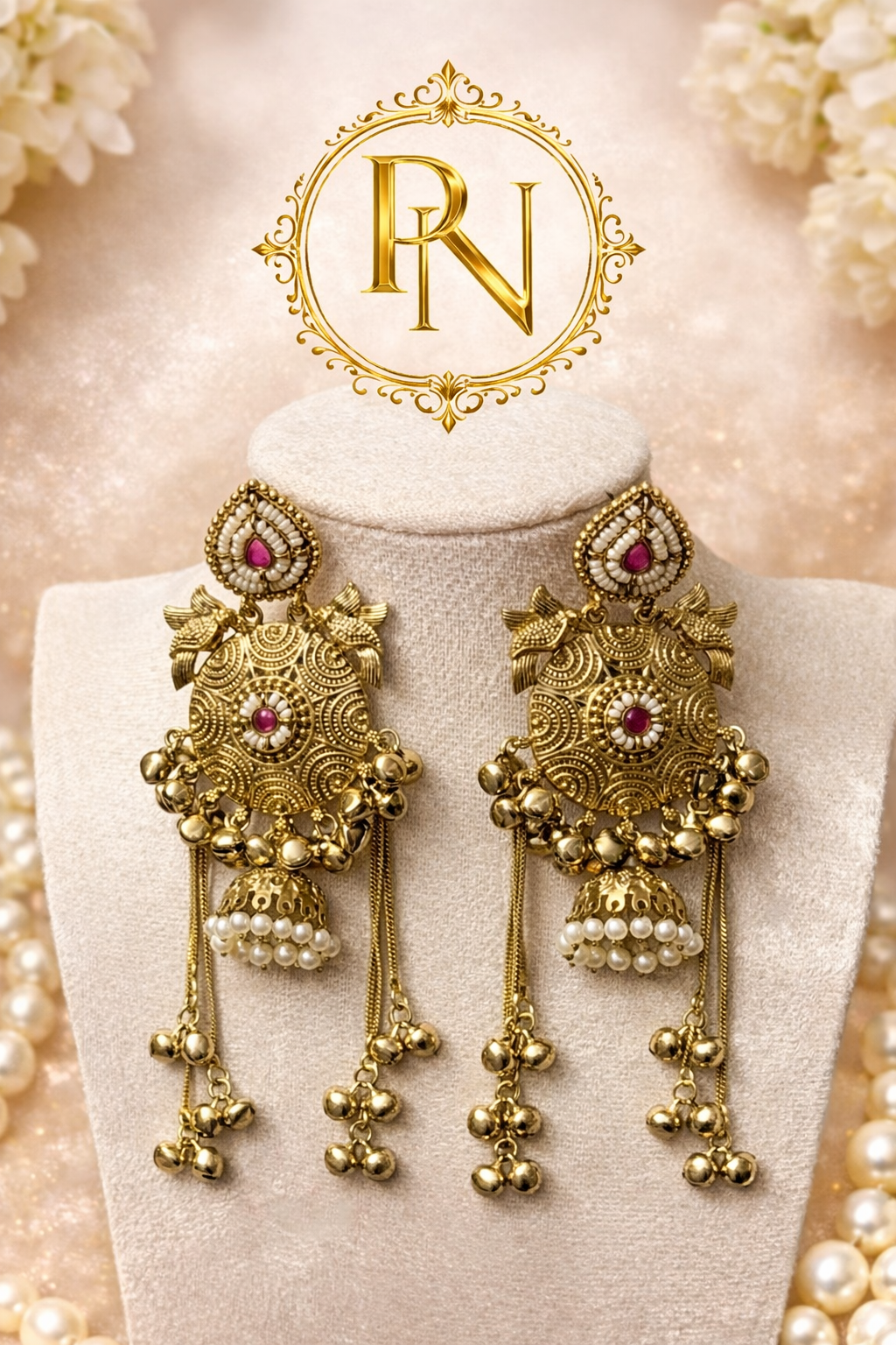 Sultana Royal Kashmiri Jhumki Earrings