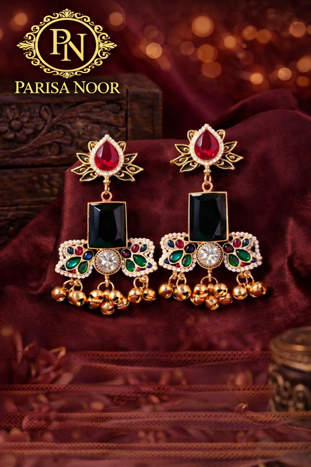 Mandana Designer Brass Earrings