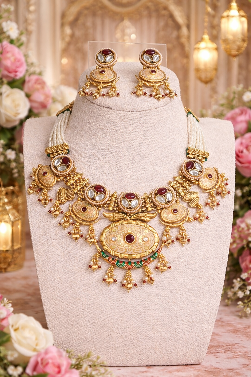Gulnaar Heritage Meenakari Necklace Set