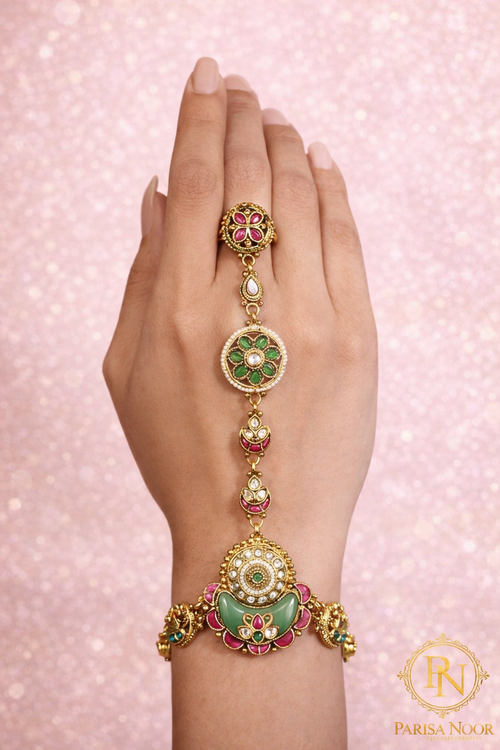Ayla Heritage Haatphool Hand Harness Ring