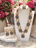 Ruhsana Royal Blue Meenakari Kundan Long Necklace Set