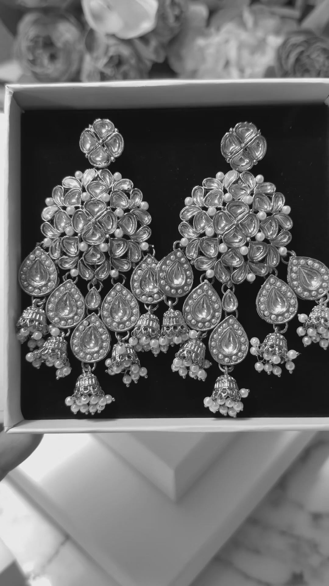 Ranjhana Kundan Jhumka Earrings