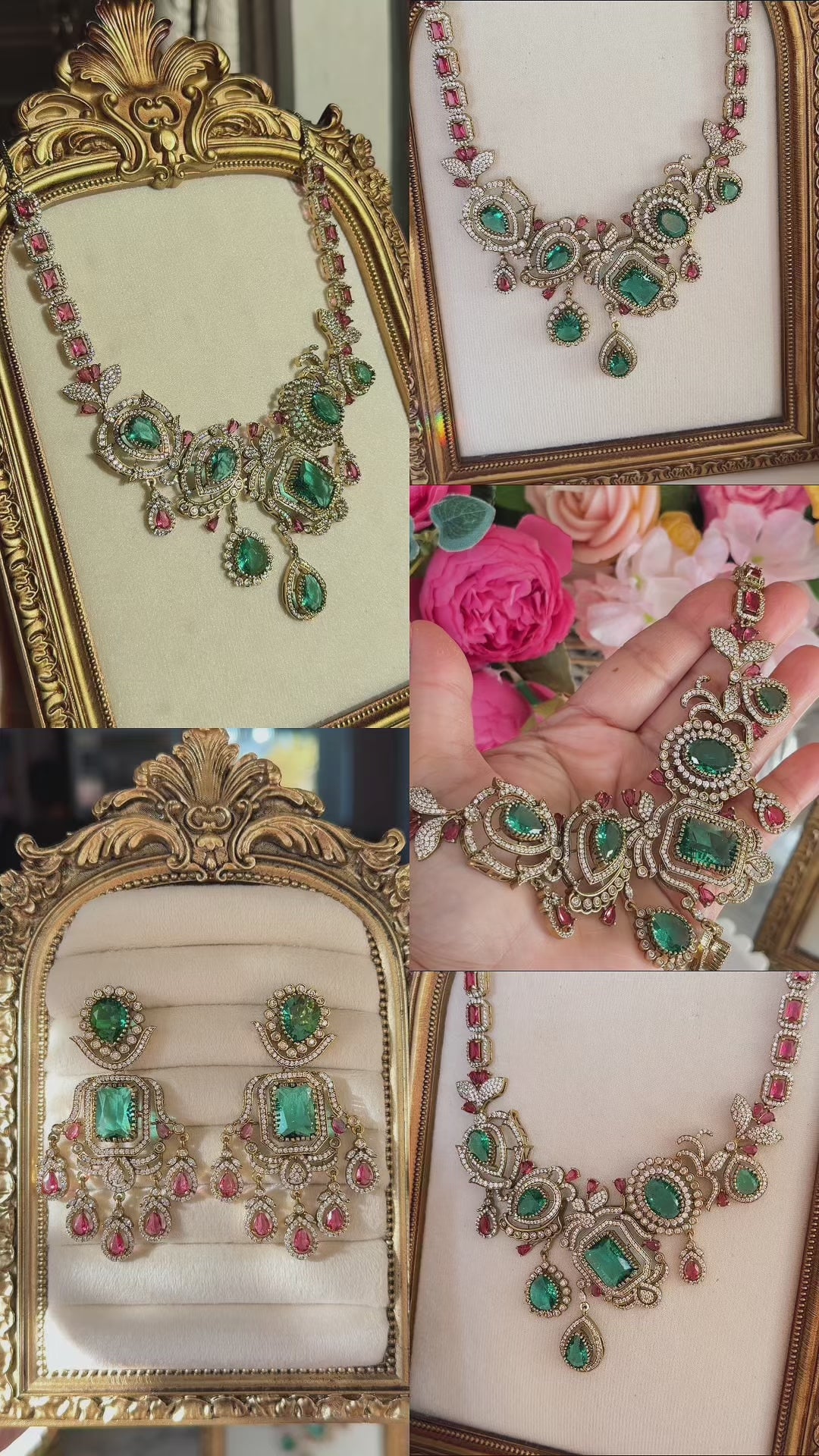 Zarviana Premium Victorian AD Designer Necklace Set