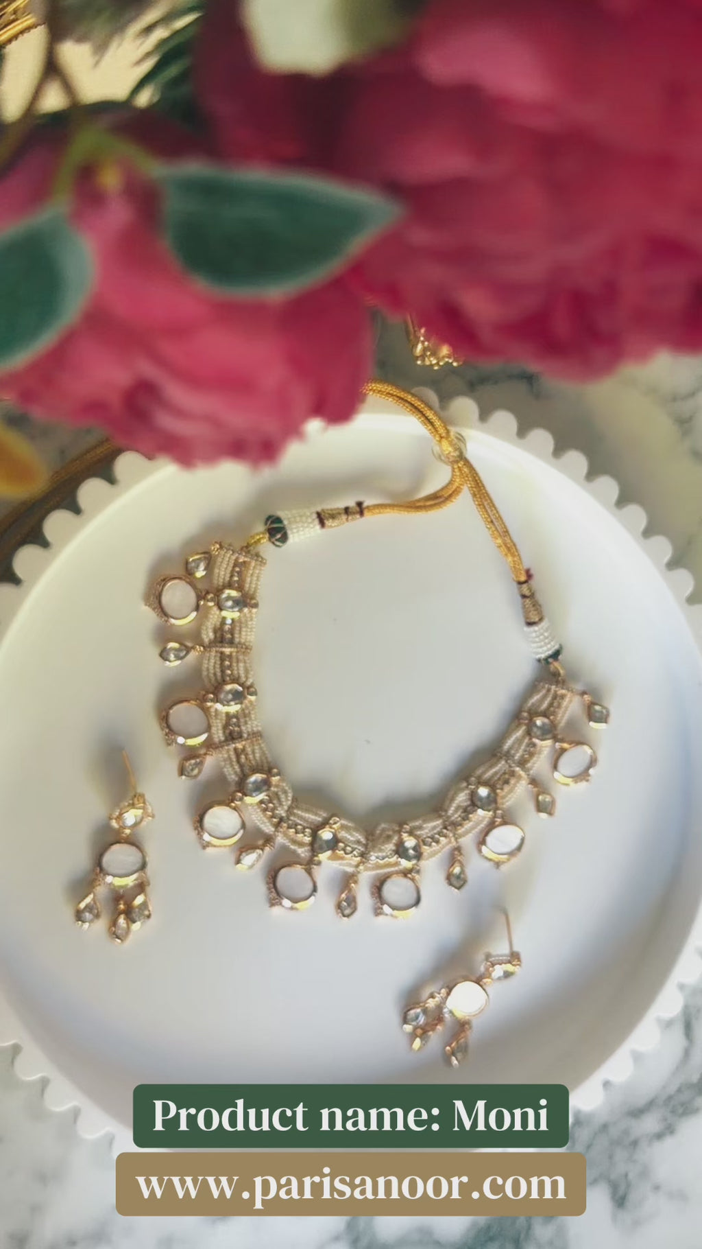 Moni Luxury Moissanite Mother of Pearl Necklace Set
