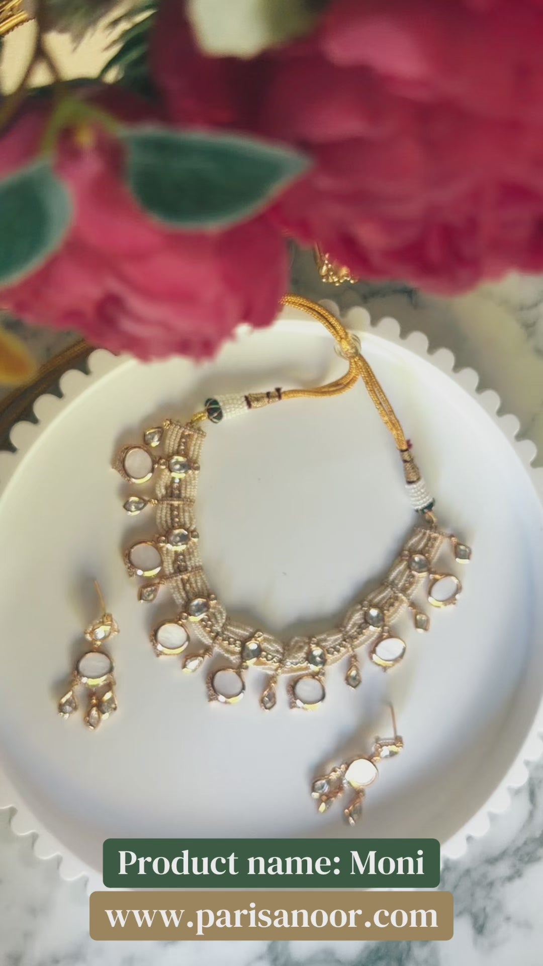 Moni Luxury Moissanite Mother of Pearl Necklace Set