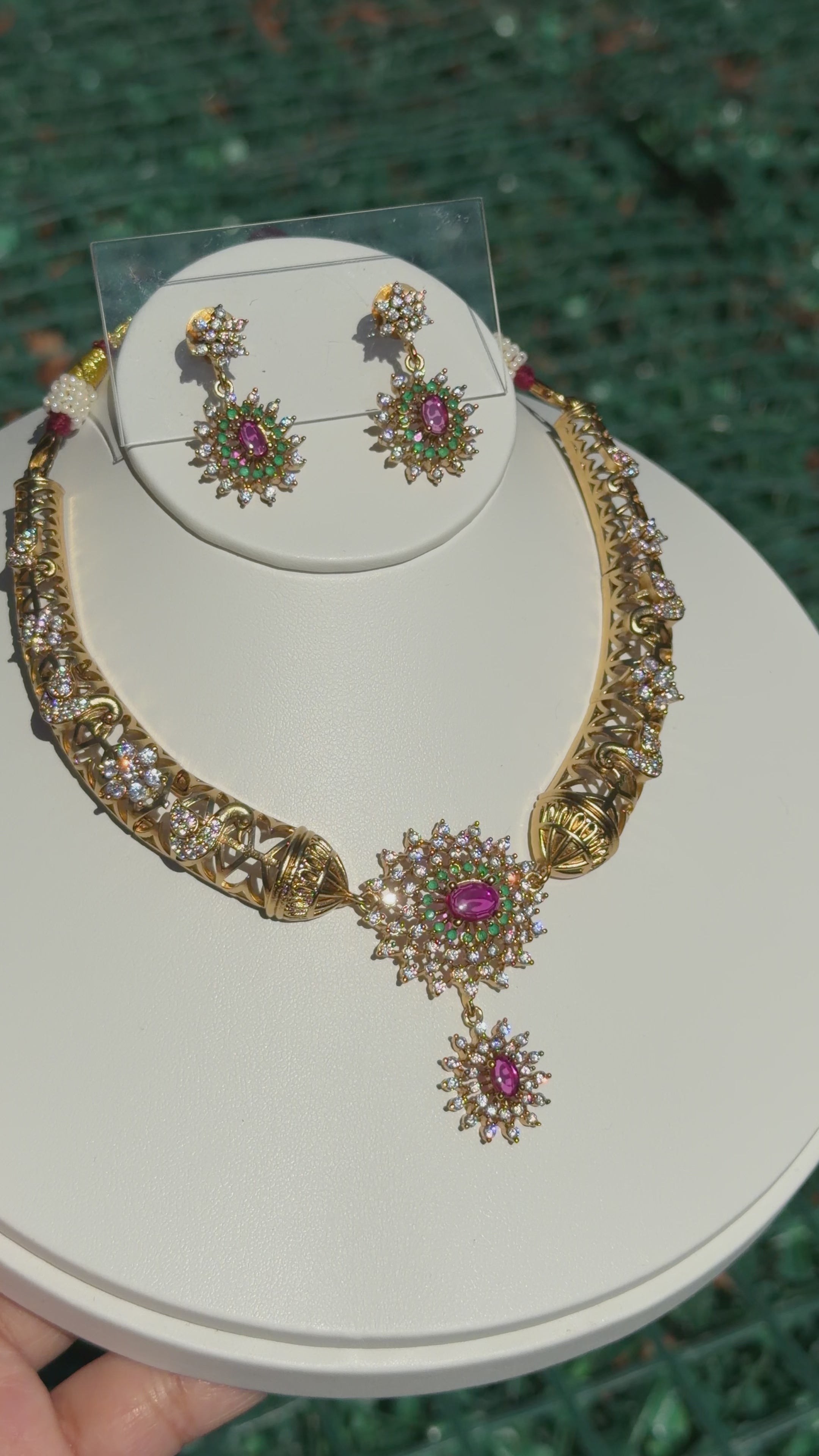 Faiza Luxury Hasli Necklace Set Victorian AD