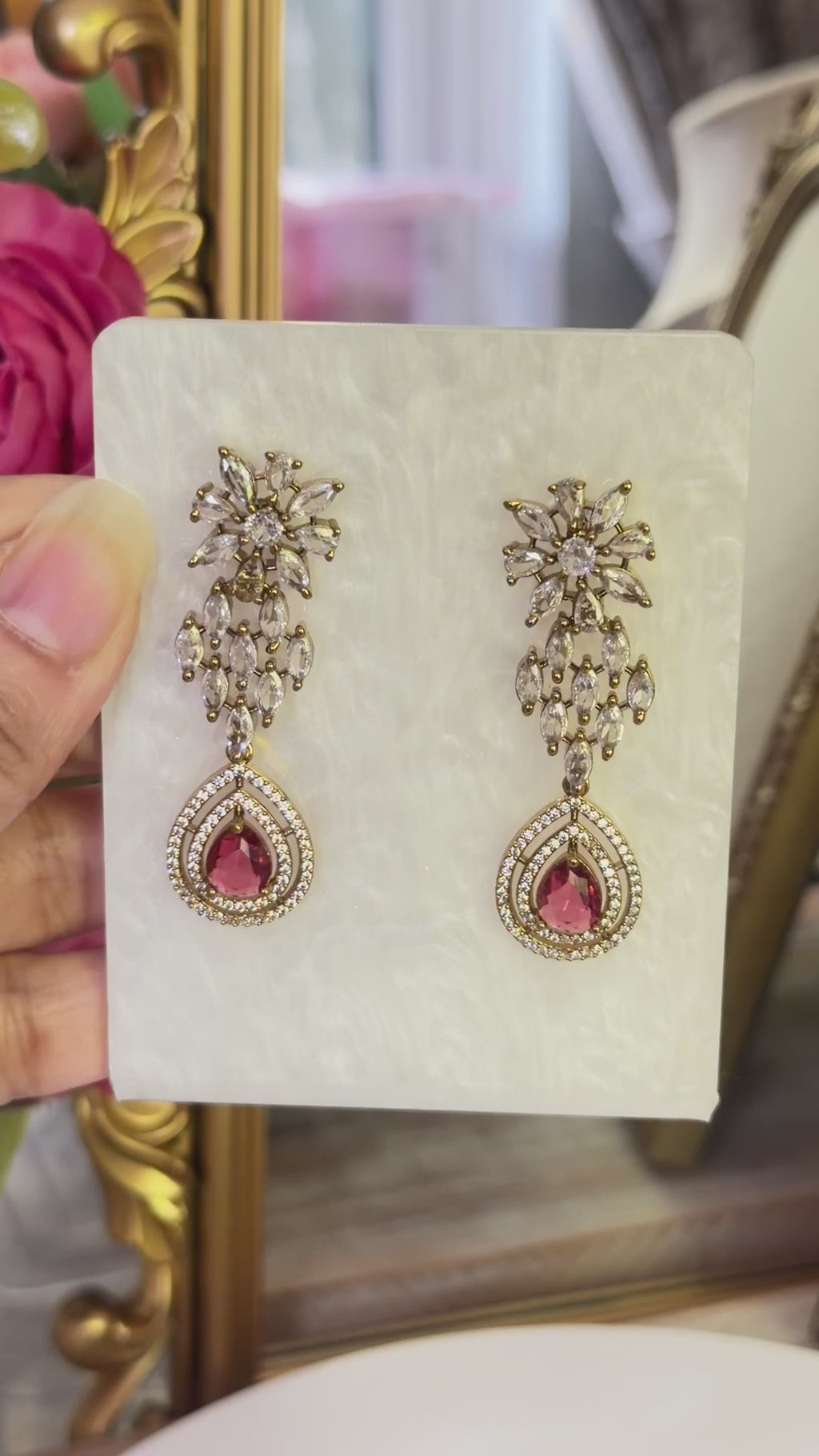 Maria Victorian Mehendi Polish AD Multi Necklace Set