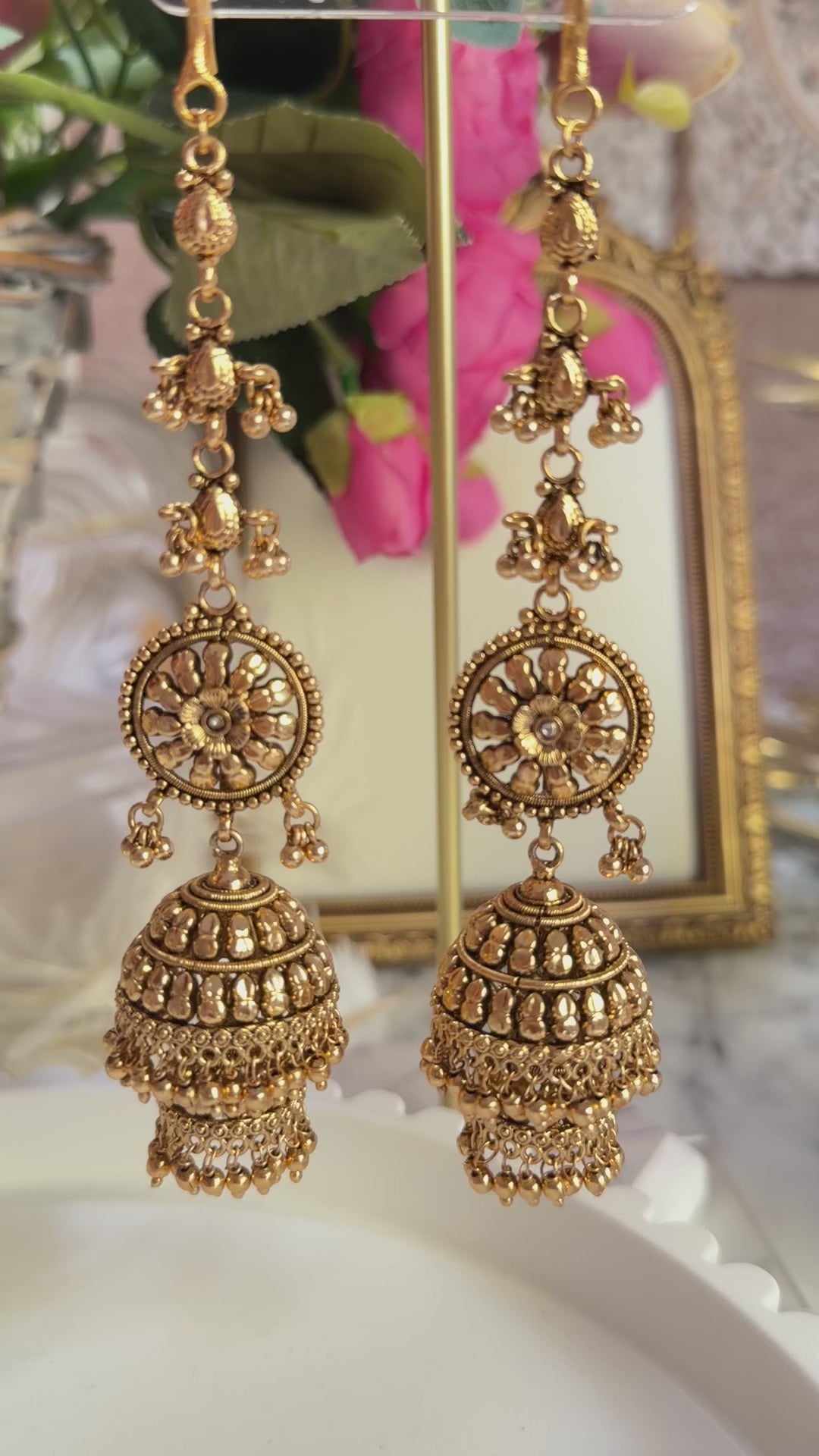 Vedika Royal Ghungru Jhumki Earrings