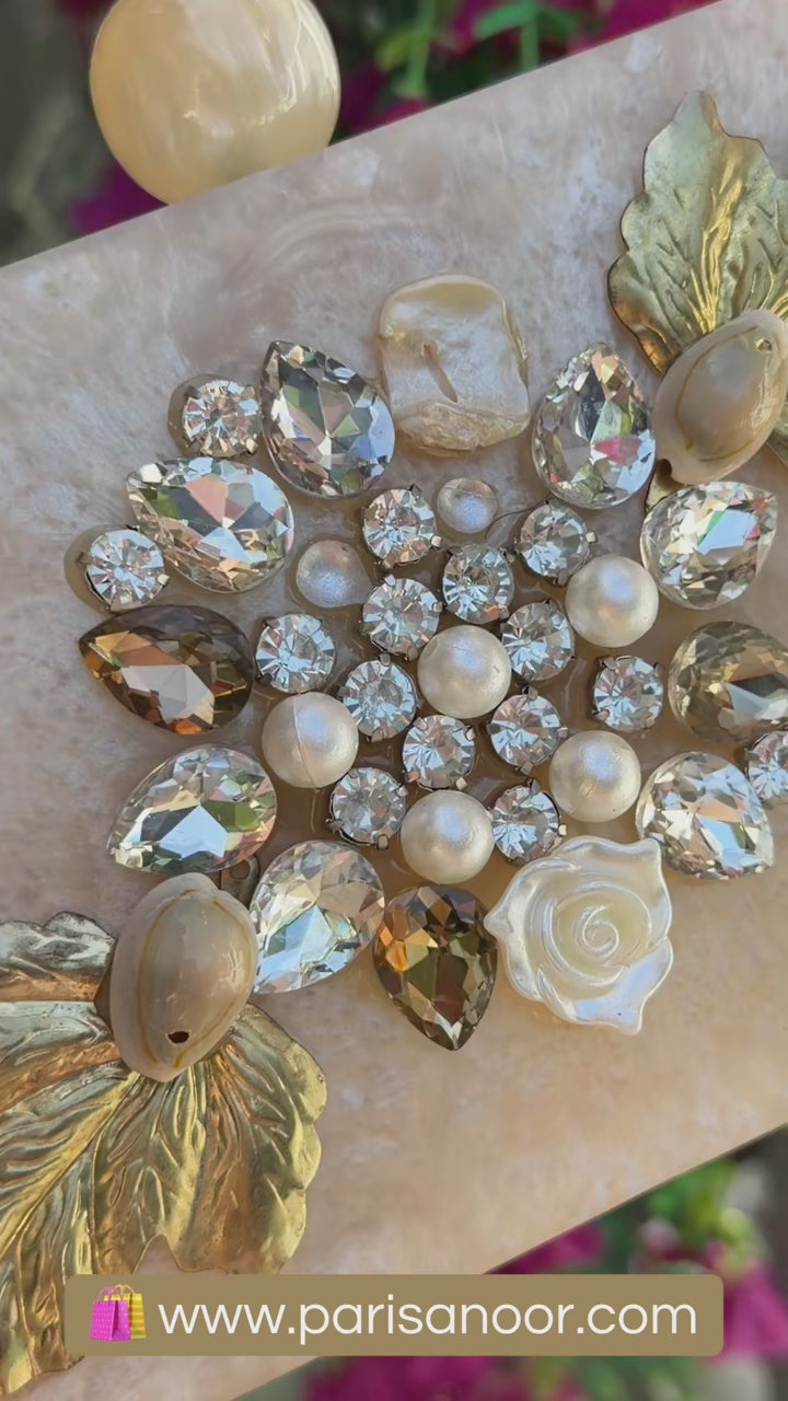 Kiara Emblished Resin Clutch