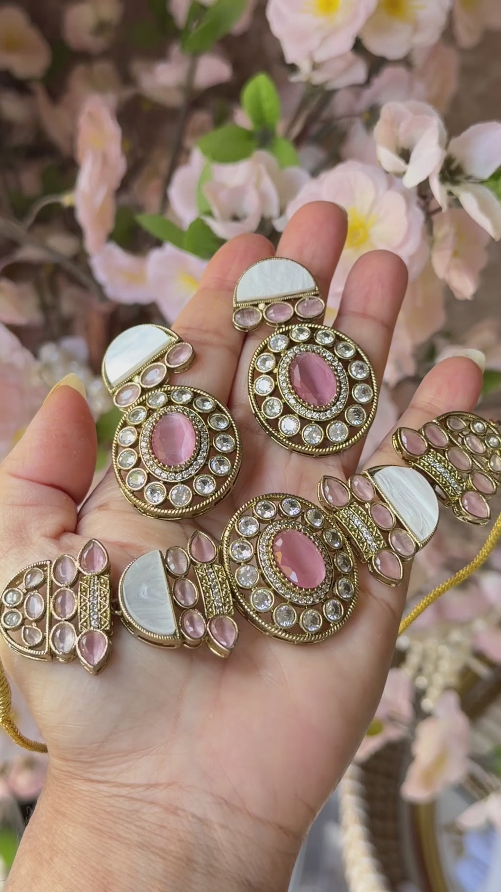 Rosalie Blush Pink Designer Choker Set