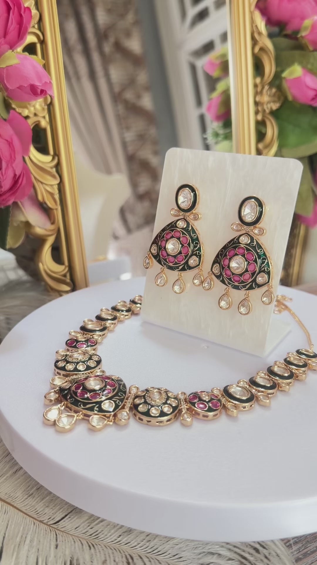 Nayra Premium Moissanite Heritage Necklace Set