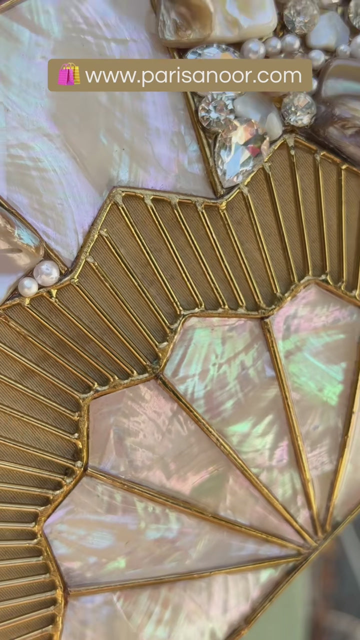 Dilhara Mother Of Pearl Fan Clutch