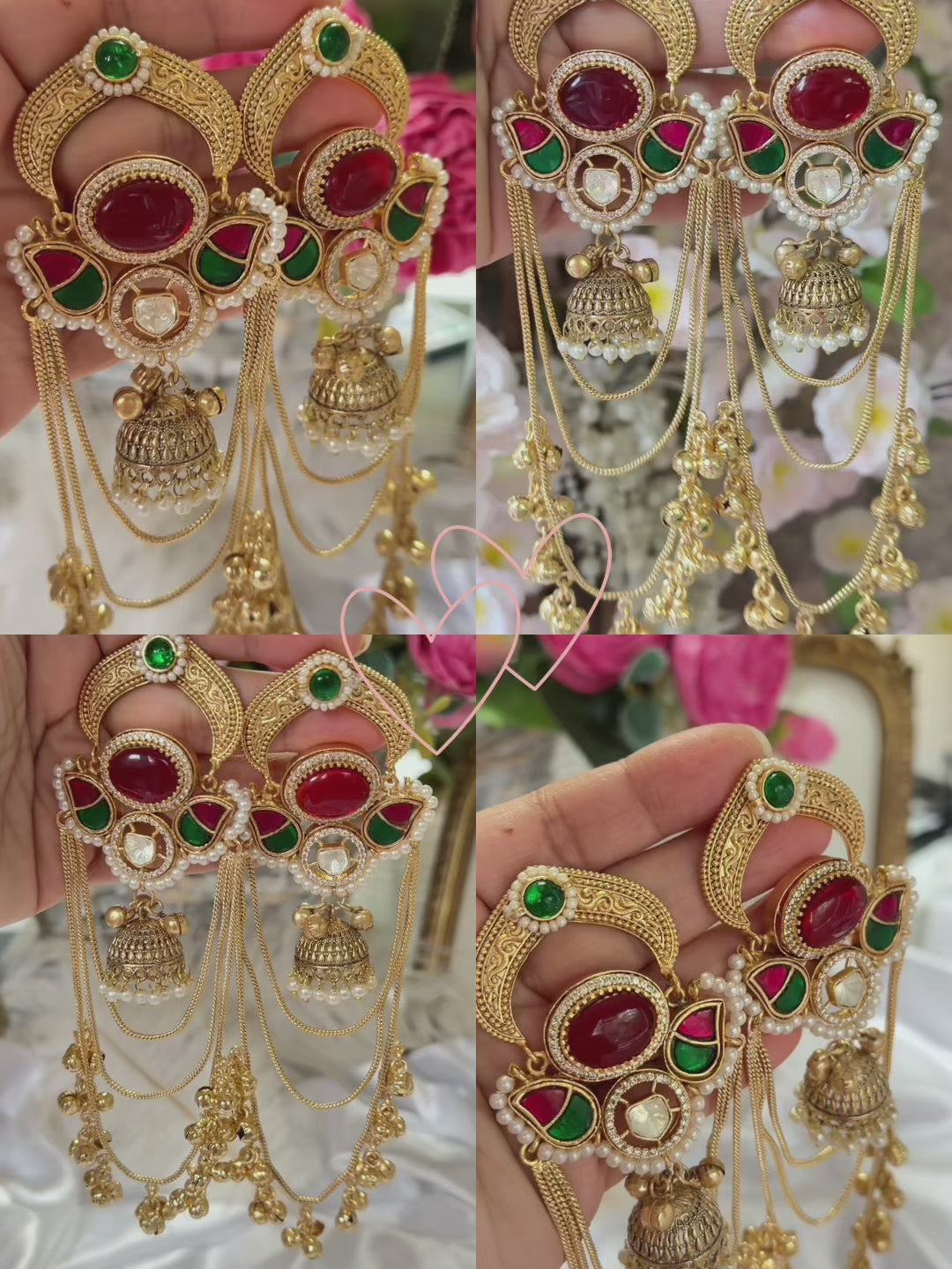 Rameesha Luxury Kashmiri Jhumka Earrings